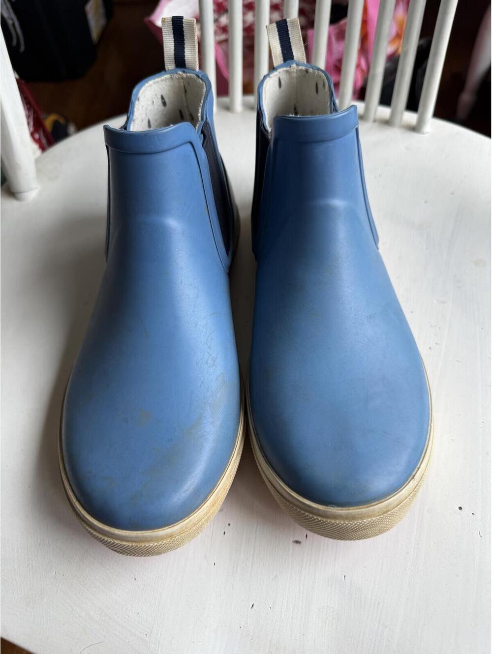 Joules Blue Ankle Rain Boots Size 7